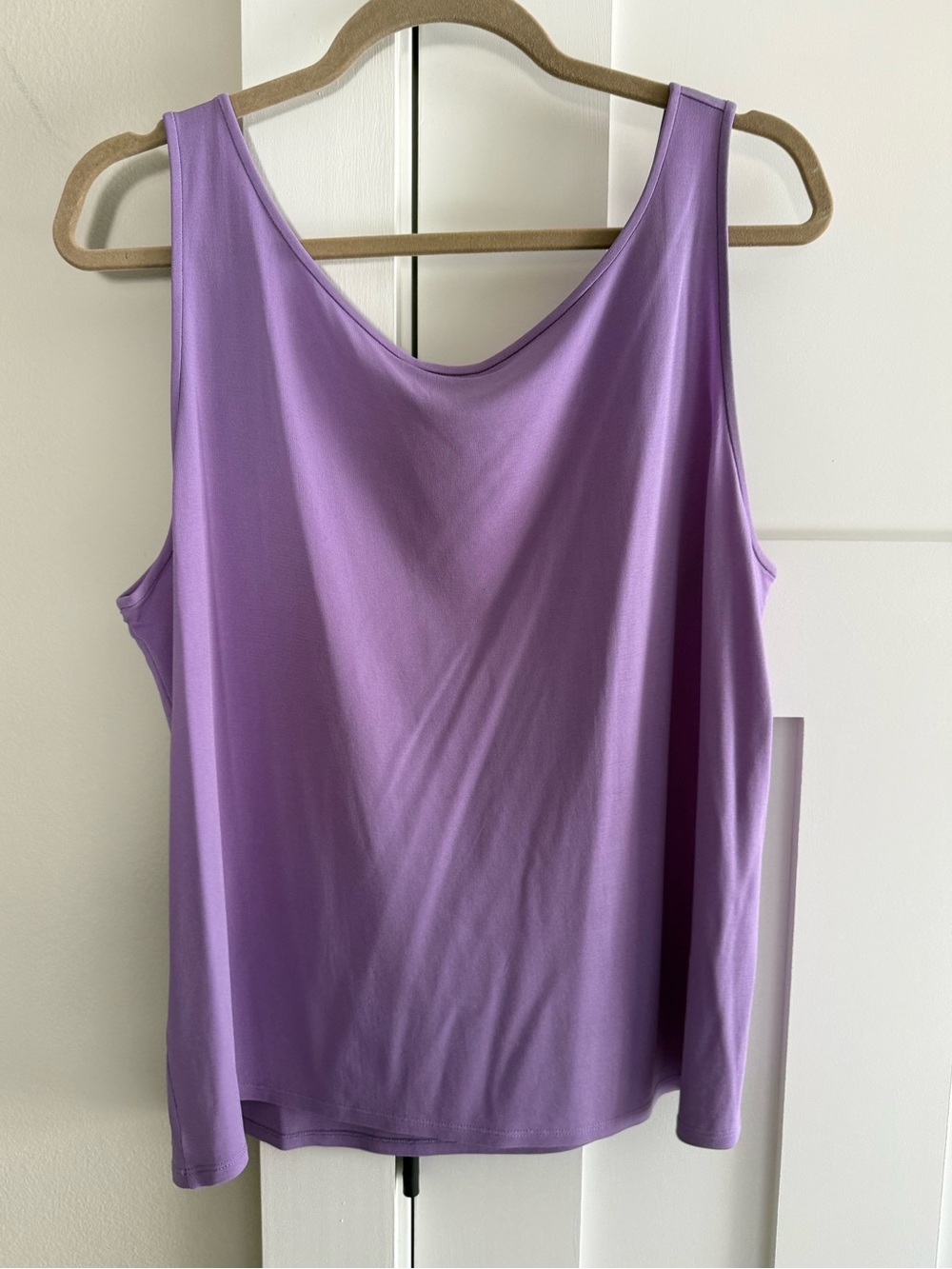 Eileen Fisher Silk Tank Top Shell Lilac Lavender Purple XL NWOT - Picture 4 of 6